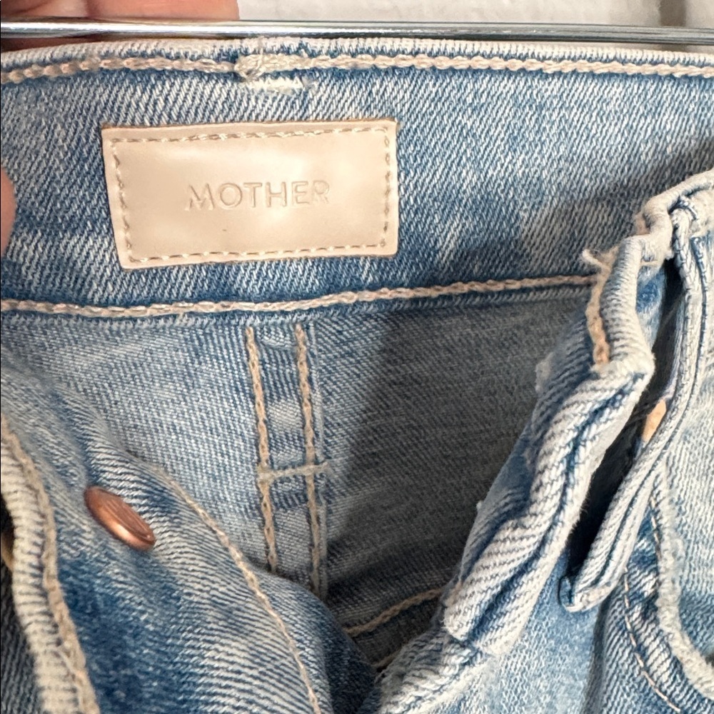Mother The Pixie Tomcat Ankle Jeans 25 Nature of the Game Distressed Light Wash - Picture 5 of 11